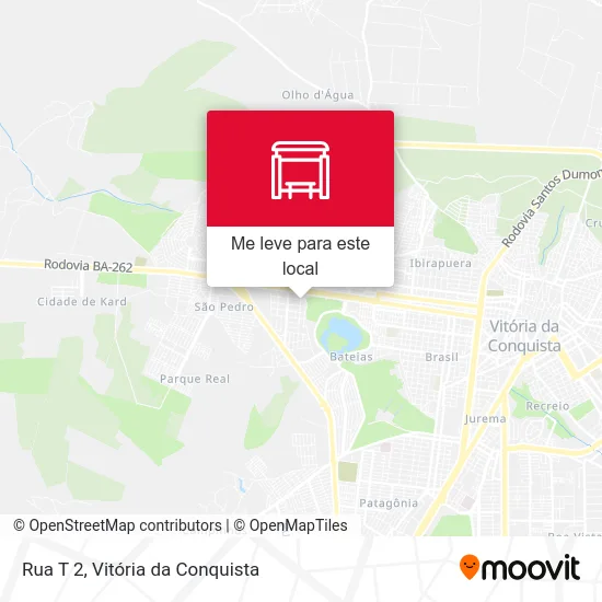 Rua T 2 mapa