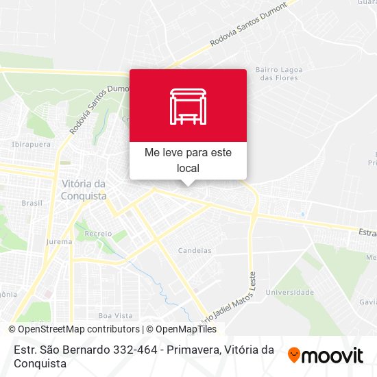 Estr. São Bernardo 332-464 - Primavera mapa