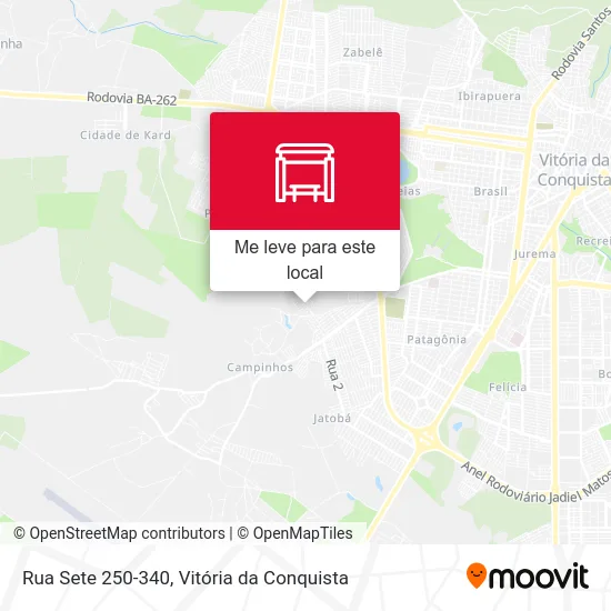 Rua Sete 250-340 mapa