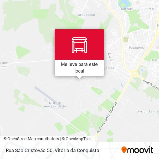 Rua São Cristóvão 50 mapa