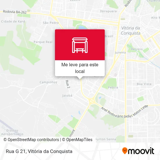 Rua G 21 mapa