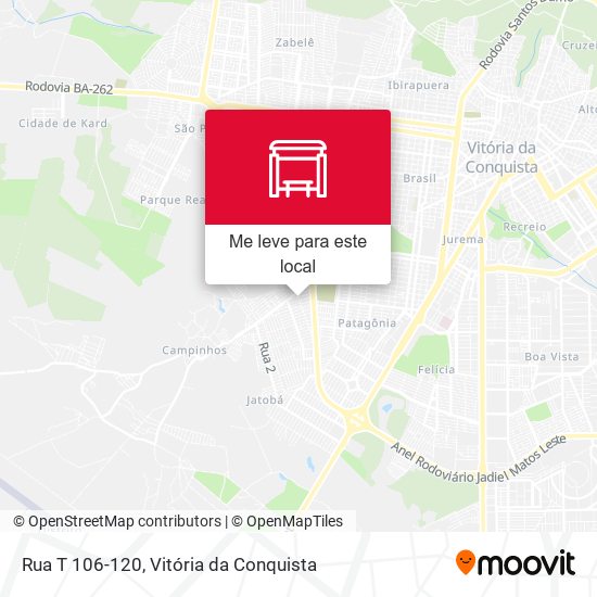 Rua T 106-120 mapa