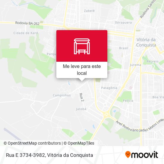 Rua E 3734-3982 mapa