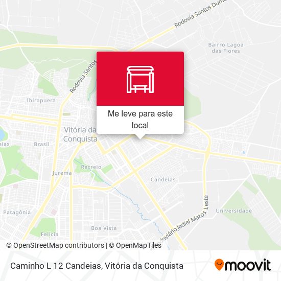 Caminho L 12 Candeias mapa