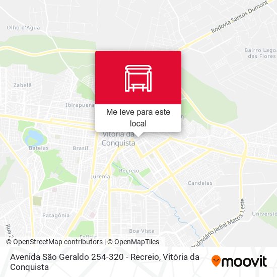 Avenida São Geraldo 254-320 - Recreio mapa