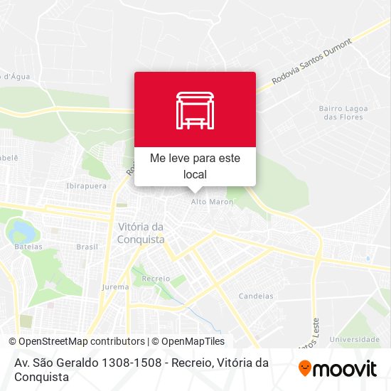 Av. São Geraldo 1308-1508 - Recreio mapa