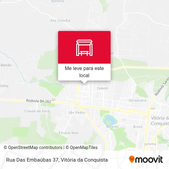 Rua Das Embaúbas 37 mapa