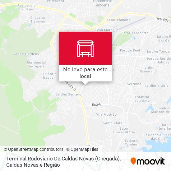 Terminal Rodoviario De Caldas Novas (Chegada) mapa