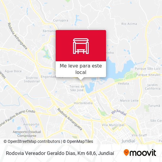 Rodovia Vereador Geraldo Dias, Km 68,6 mapa