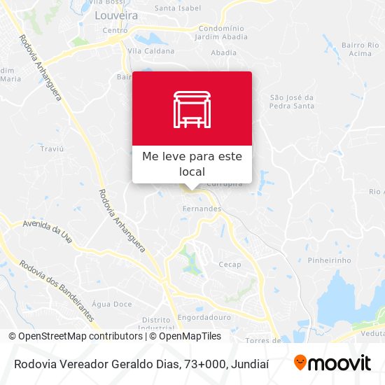 Rodovia Vereador Geraldo Dias, 73+000 mapa