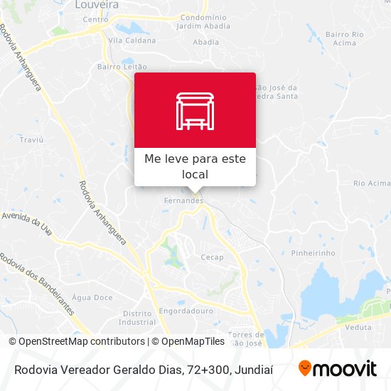 Rodovia Vereador Geraldo Dias, 72+300 mapa