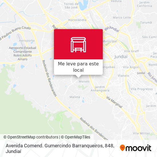Avenida Comend. Gumercindo Barranqueiros, 848 mapa