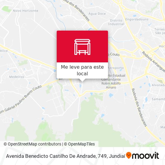 Avenida Benedicto Castilho De Andrade, 749 mapa