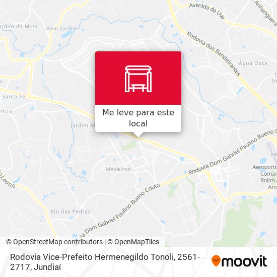 Rodovia Vice-Prefeito Hermenegildo Tonoli, 2561-2717 mapa