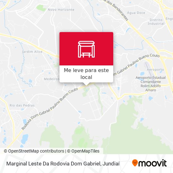Marginal Leste Da Rodovia Dom Gabriel mapa