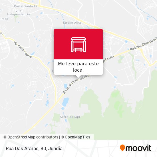 Rua Das Araras, 80 mapa