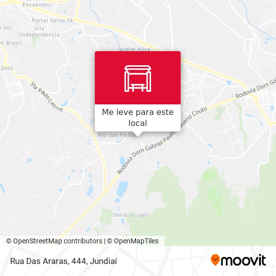 Rua Das Araras, 444 mapa