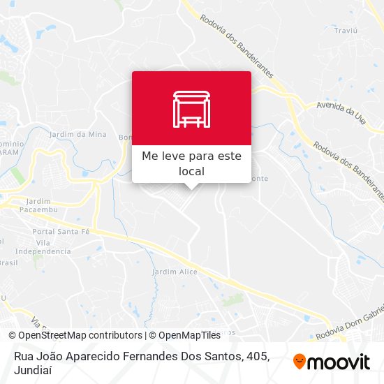 Rua João Aparecido Fernandes Dos Santos, 405 mapa