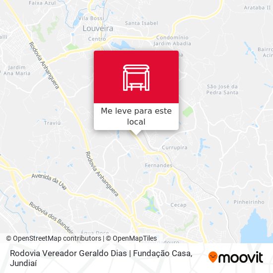Rodovia Vereador Geraldo Dias | Fundação Casa mapa
