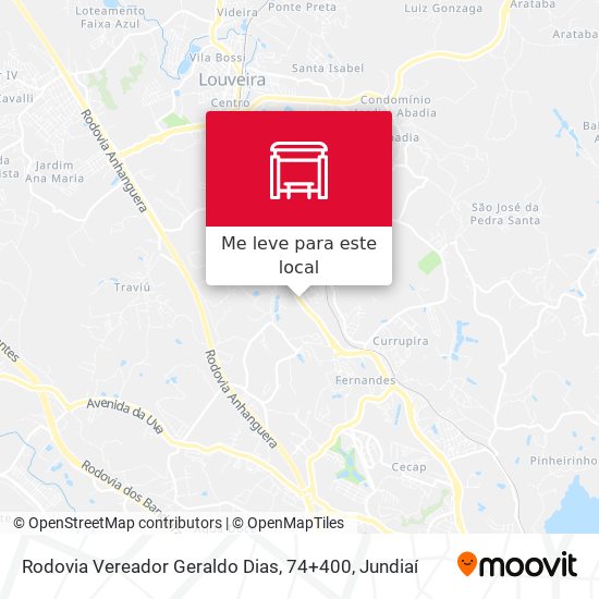 Rodovia Vereador Geraldo Dias, 74+400 mapa