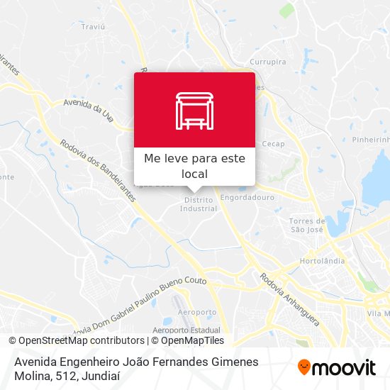 Avenida Engenheiro João Fernandes Gimenes Molina, 512 mapa