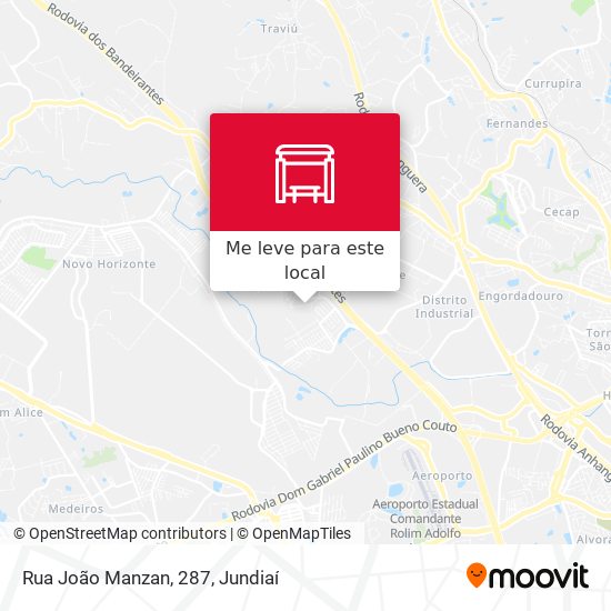 Rua João Manzan, 287 mapa