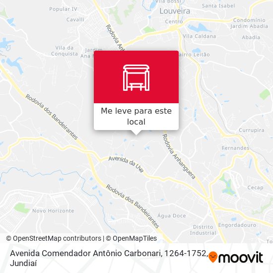 Avenida Comendador Antônio Carbonari, 1264-1752 mapa