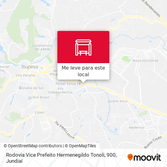 Rodovia Vice Prefeito Hermenegildo Tonoli, 900 mapa