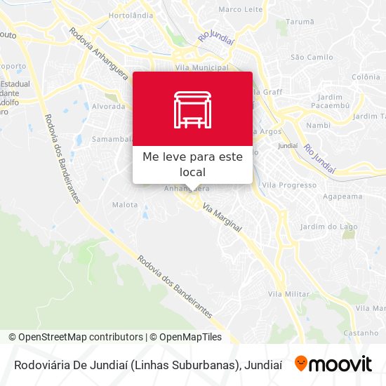 Rodoviária De Jundiaí (Linhas Suburbanas) mapa