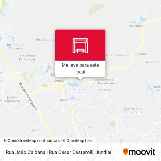 Rua João Caldana | Rua César Cestarolli mapa