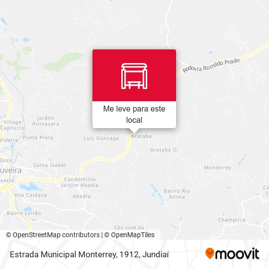 Estrada Municipal Monterrey, 1912 mapa