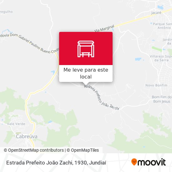 Estrada Prefeito João Zachi, 1930 mapa