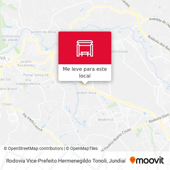 Rodovia Vice-Prefeito Hermenegildo Tonoli mapa