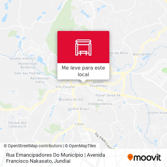Rua Emancipadores Do Município | Avenida Francisco Nakasato mapa