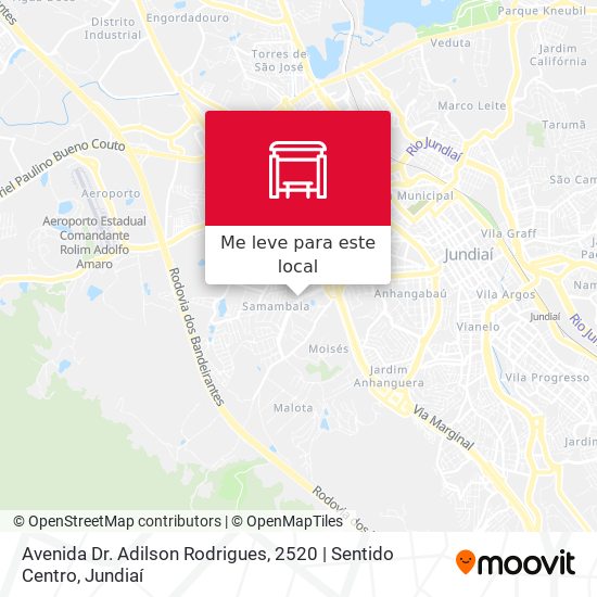 Avenida Dr. Adilson Rodrigues, 2520 | Sentido Centro mapa