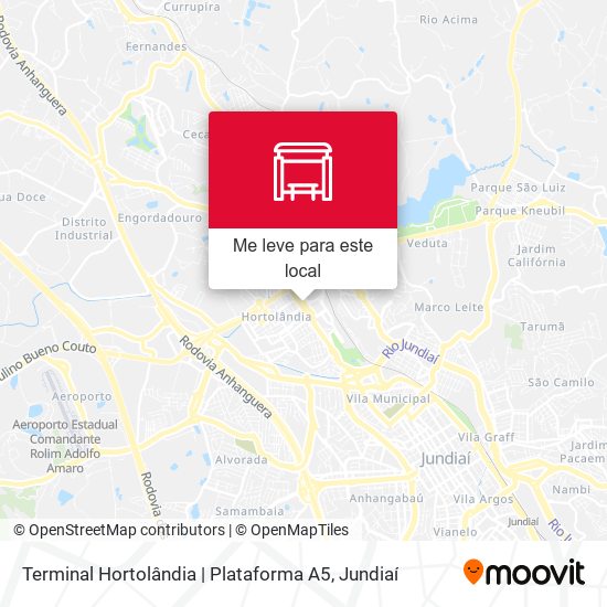 Terminal Hortolândia | Plataforma A5 mapa