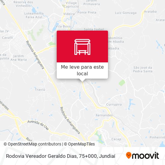 Rodovia Vereador Geraldo Dias, 75+000 mapa