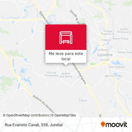 Rua Evaristo Cavali, 358 mapa