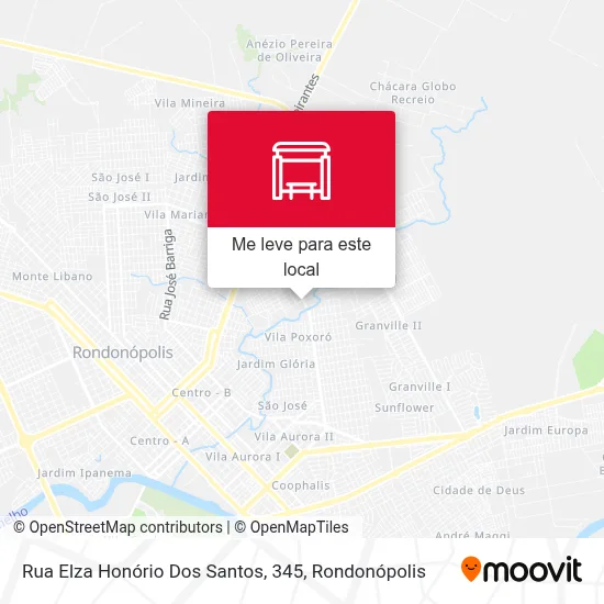 Rua Elza Honório Dos Santos, 345 mapa