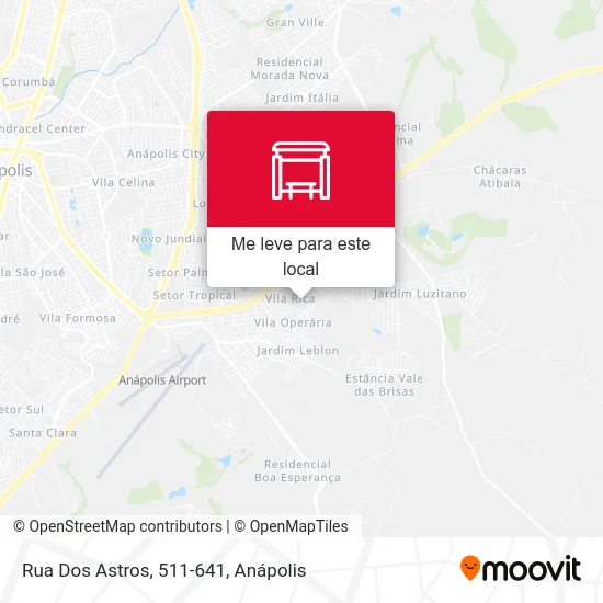 Rua Dos Astros, 511-641 mapa