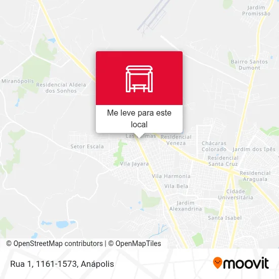 Rua 1, 1161-1573 mapa