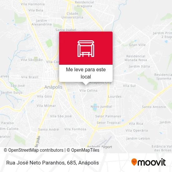 Rua José Neto Paranhos, 685 mapa