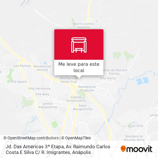 Jd. Das Américas 3ª Etapa, Av. Raimundo Carlos Costa E Silva C/ R. Imigrantes mapa