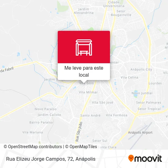 Rua Elizeu Jorge Campos, 72 mapa