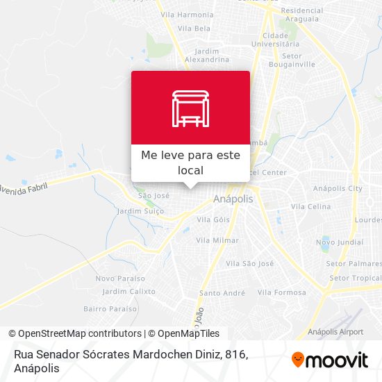 Rua Senador Sócrates Mardochen Diniz, 816 mapa