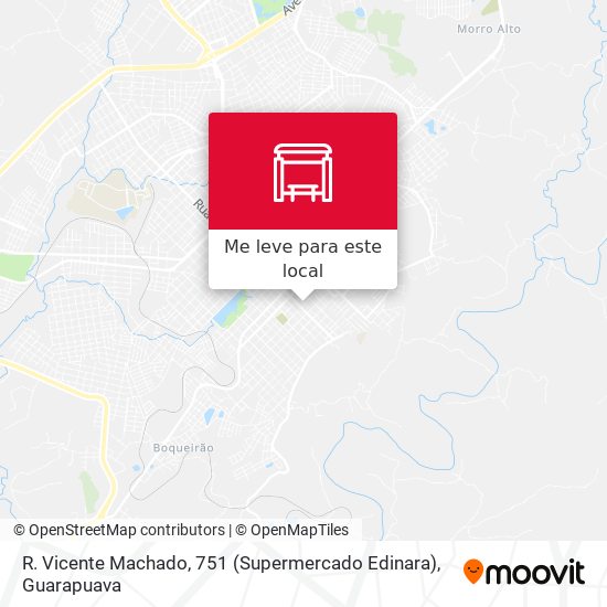 R. Vicente Machado, 751 (Supermercado Edinara) mapa