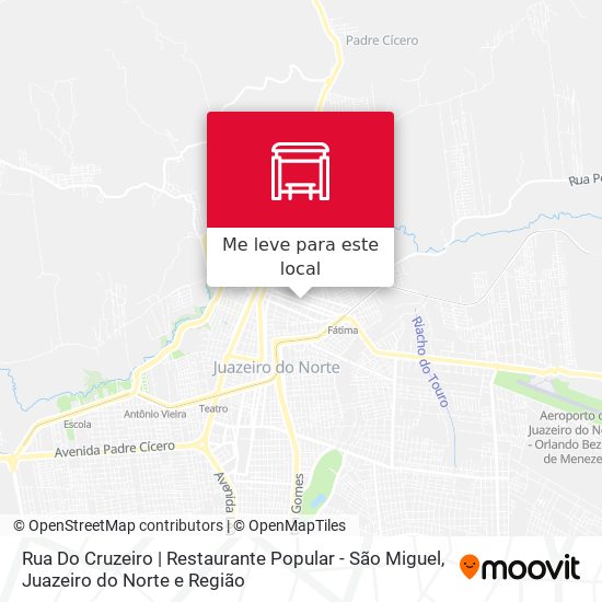 Rua Do Cruzeiro | Restaurante Popular - São Miguel mapa