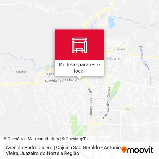 Avenida Padre Cícero | Cajuína São Geraldo - Antonio Vieira mapa