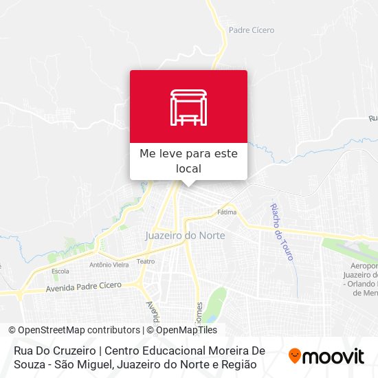 Rua Do Cruzeiro | Centro Educacional Moreira De Souza - São Miguel mapa