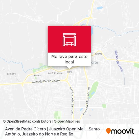 Avenida Padre Cícero | Juazeiro Open Mall - Santo Antônio mapa